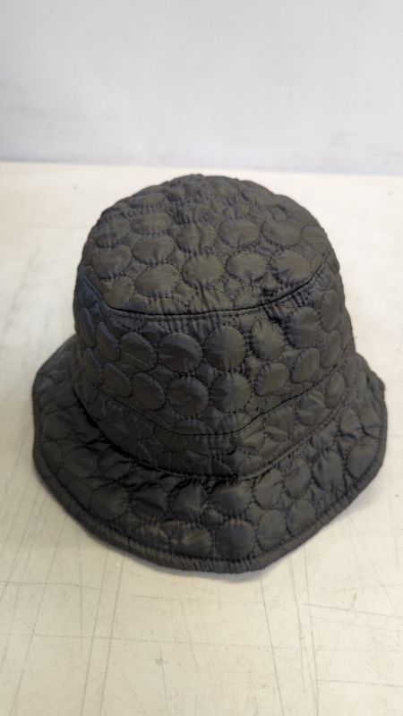 Photo 2 of Foldable Water Repellent Quilted Rain Hat w/Adjustable Drawstring, Bucket Cap
