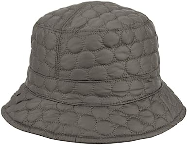 Photo 1 of Foldable Water Repellent Quilted Rain Hat w/Adjustable Drawstring, Bucket Cap
