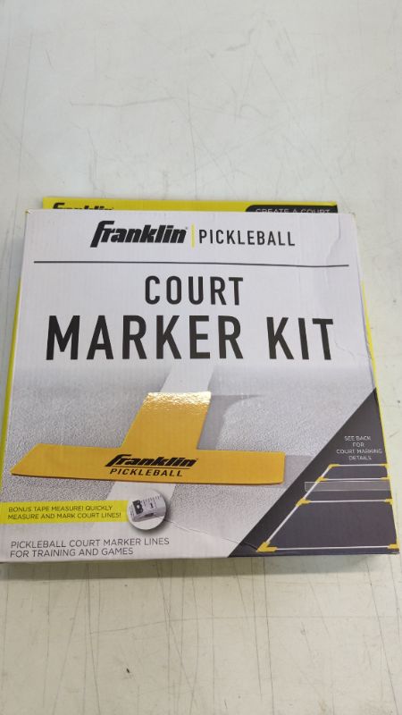 Photo 2 of Franklin Sports Pickleball Court Marker Kit - Lines Marking Set with Tape Measure - Official Size Court Throw Down Markers