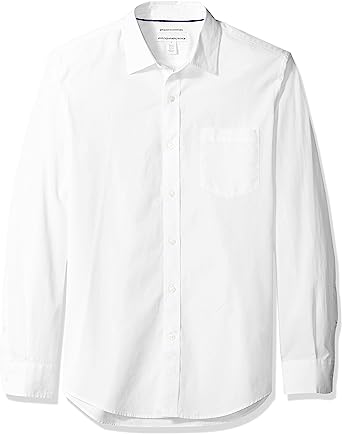 Photo 1 of Amazon Essentials Men's Slim-Fit Long-Sleeve Poplin Shirt XL
