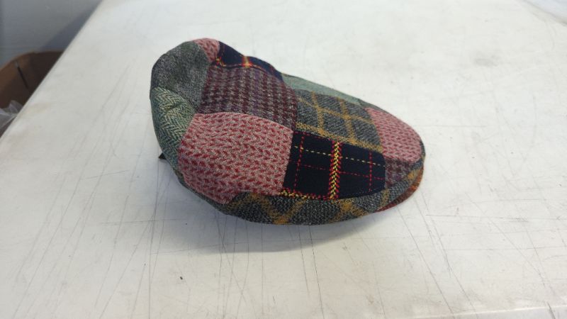 Photo 2 of Donegal Tweed Hat for Men's Irish Patchwork Cap Made in Ireland 100% Wool Medium