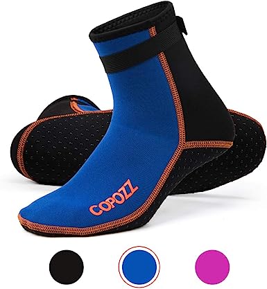 Photo 1 of COPOZZ Diving Socks 3mm Neoprene Beach Water Socks-Anti Slip for Snorkel Swim Youth Men Women
