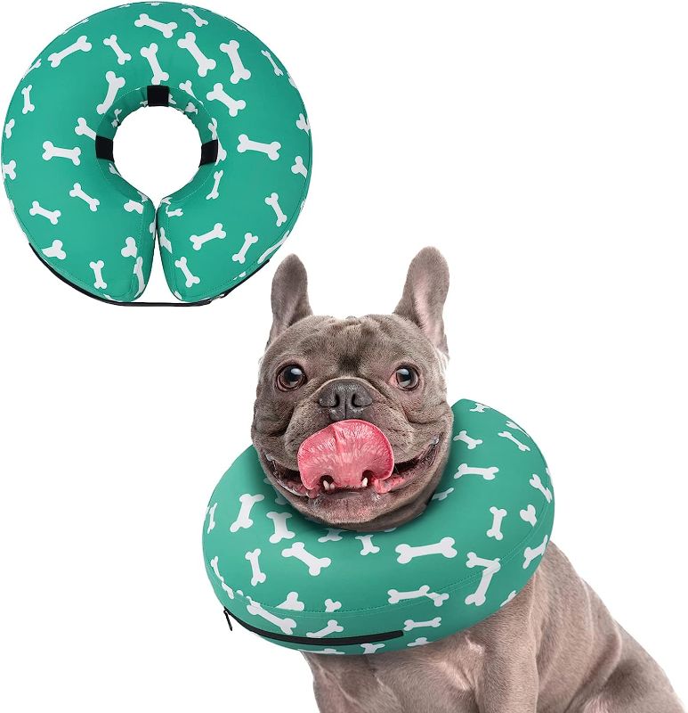 Photo 1 of Supet Inflatable Dog Cone Collar Alternative After Surgery, Dog Neck Donut Collar Recovery E Collar, Soft Dog Cone for Small Dogs
