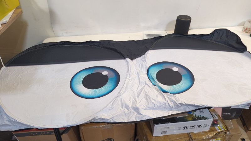 Photo 2 of Funny Cartoon Eye Car Sunshade Front Window Cover Windshield Sun Shade Black White for SUV Auto Interior Accessories Protection Keep Your Vehicle Cool
