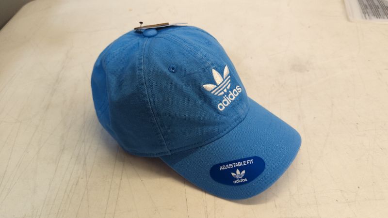 Photo 2 of adidas Originals Men's Metal Logo 2 Relaxed Fit Strapback Cap Pulse Blue/White One Size