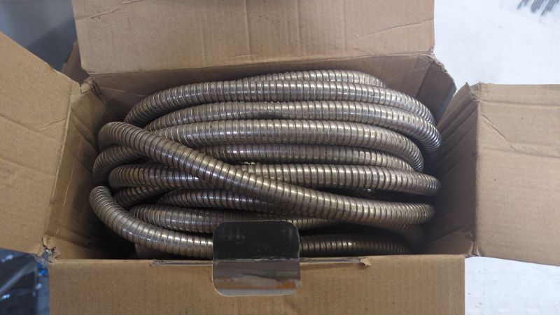 Photo 2 of SPECILITE 50ft 304 Stainless Steel Garden Hose Metal, Heavy Duty Water Hoses with 2 Nozzles for Yard, Outdoor - Flexible, Never Kink & Tangle, Puncture Resistant
