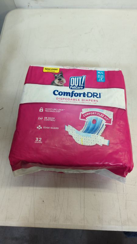 Photo 2 of OUT! Pet Care Disposable Female Dog Diapers | Absorbent with Leak Proof Fit | Toy, 32 Count
