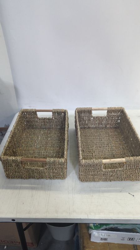 Photo 1 of 15.5Lx 10.5Wx 5H Medium thread Woven Baskets