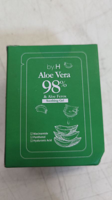 Photo 2 of by.H Organic Aloe Vera Soothing Gel - Natural Moisturizer for Skin and Hair, Effective for Sunburns, Razor Burns, and More - Gentle, Non-Greasy Formula, Perfect for DIY Skincare [Made in Korea] (Jar Type-1pack)
