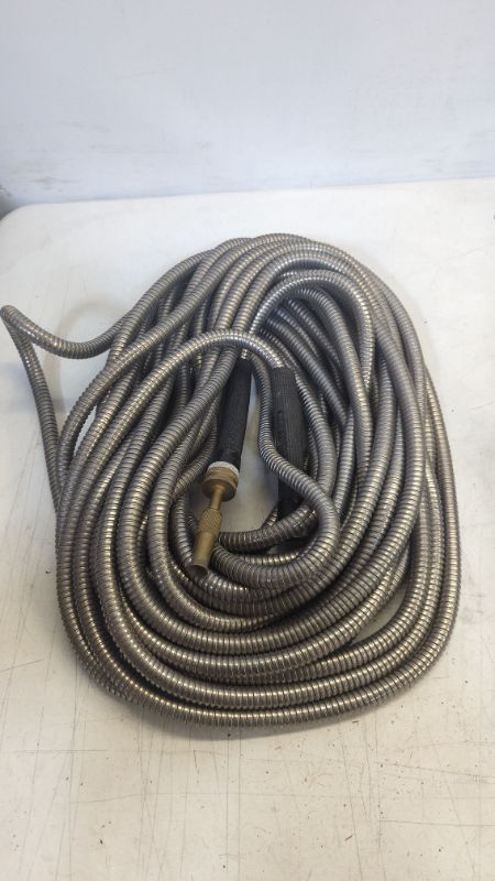 Photo 2 of Bionic Steel PRO Garden Hose - 304 Stainless Steel Metal 75 Foot Garden Hose – Heavy Duty Garden Hose Lightweight, Kink-Free, Stronger Than Ever with Brass Fittings and On/Off Valve – 2021 Model 75' Hose