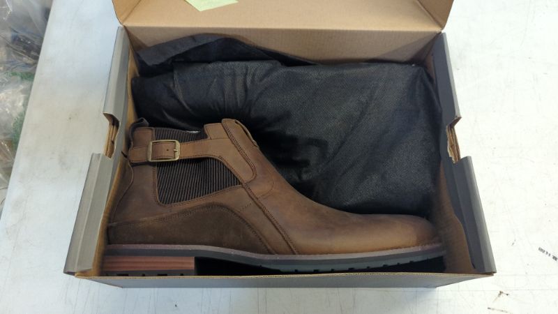 Photo 2 of STACY ADAMS Men's Oskar Buckle Boot Chelsea 14 Brown Crazyhorse