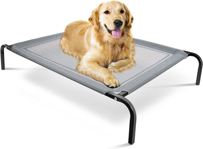 Photo 1 of Paws & Pals "Travel Gear Approved" Steel-Framed Portable Elevated Pet Bed Cat/Dog, 43.5" by 29.5", Black
