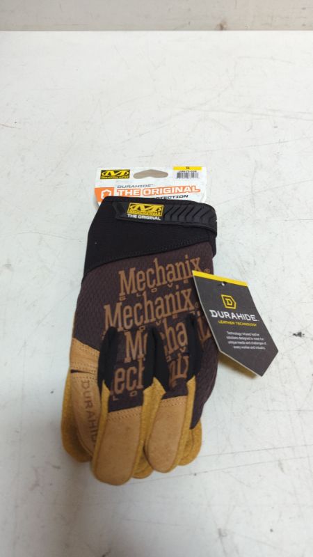 Photo 2 of Mechanix Wear: The Original Durahide Leather Work Gloves with Secure Fit, Utility Gloves for Multi-purpose Use, Abrasion Resistant, Added Durability, Safety Gloves for Work (Brown, Small)