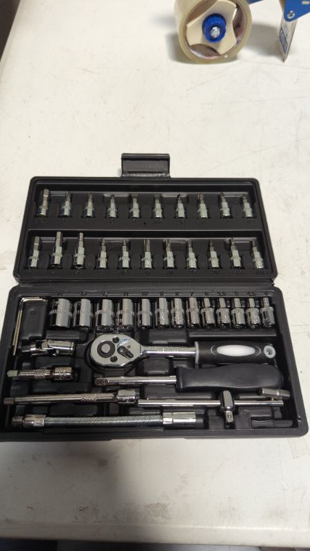 Photo 2 of Catron 46 In 1 Pcs Tool Kit & Hand Tool Kit Wrench Set Multi Purpose Combination Tool Case Precision Socket Set,Screwdriver and Socket Set,Bike Tool Kit Set All Bike, Car Tool Kit Set
