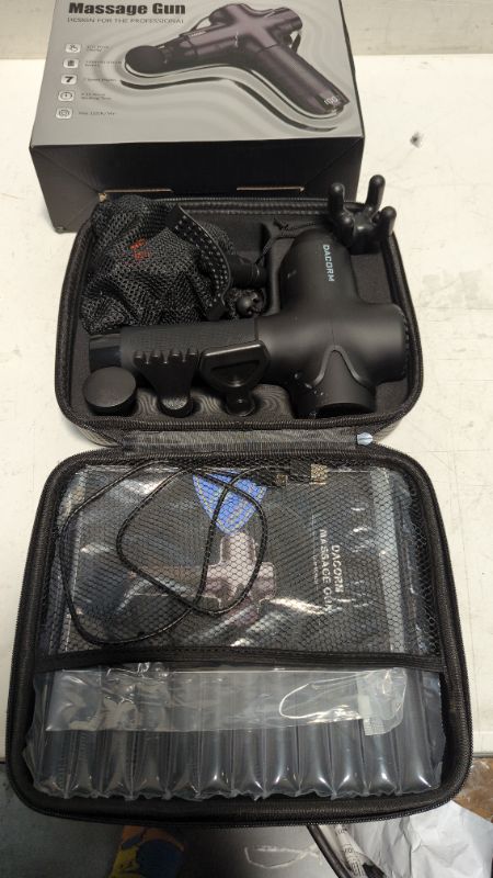 Photo 1 of DACORM Massage Gun - Percussion Muscle Massage Gun for Athletes, Upgrade Quiet Portable Electric Sport Massager, Handheld Deep Tissue Massager of Y8 Pro Max (Black, 15 Heads)
