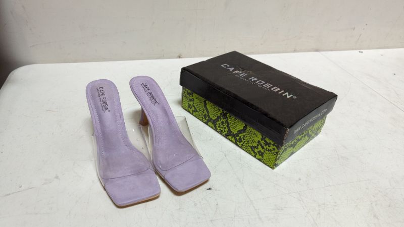 Photo 2 of Cape Robbin Veja Clear Sexy High Heels for Women, Transparent Open Toe Shoes Heels for Women 8 Lavender