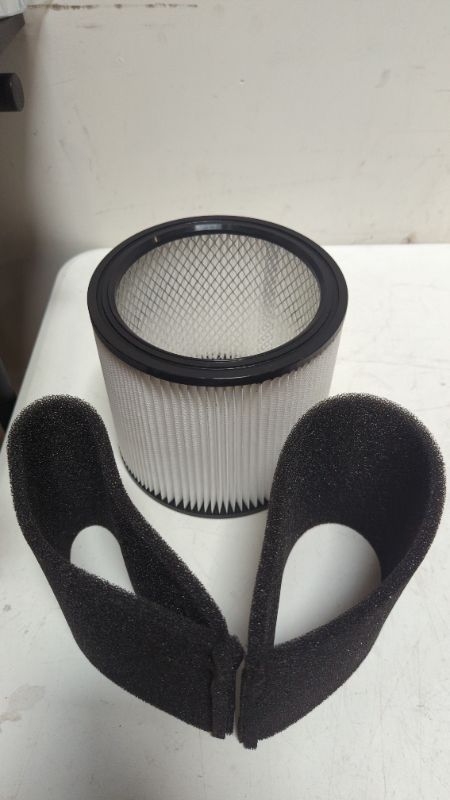Photo 2 of Cartridge Filter Replacement with Lid, for Shop Vac 90304 90350 90333 903-04-00 9030400 Vacuum Cleaner and 90585 Foam Filter 5 Gallon and Large Wet & Dry Filter
