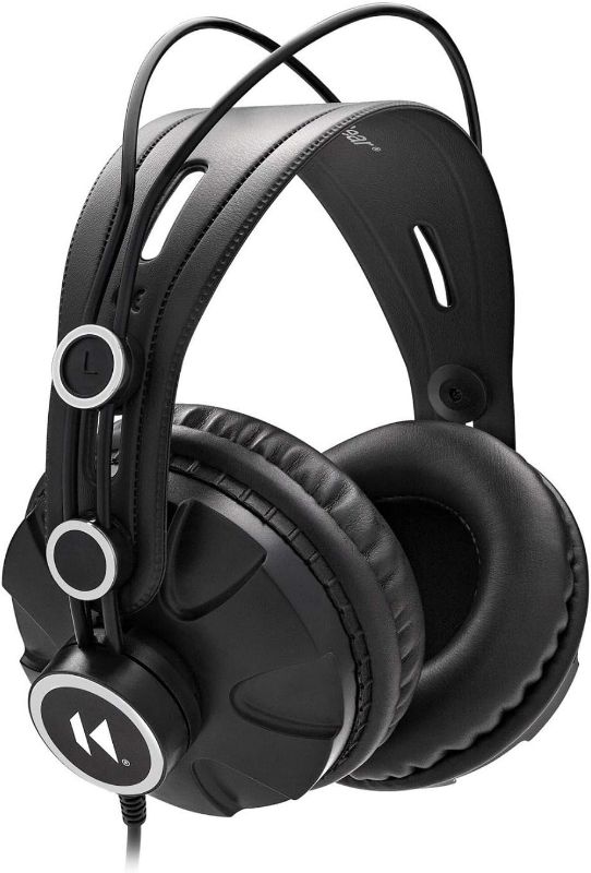 Photo 1 of Knox Gear TX-100 Closed-Back Studio Monitor Headphones, Noise-Isolating Headphones for Gaming PC, Over Ear Wired Headphones for Recording & Music Production, Black Headphones, Studio Headphones
