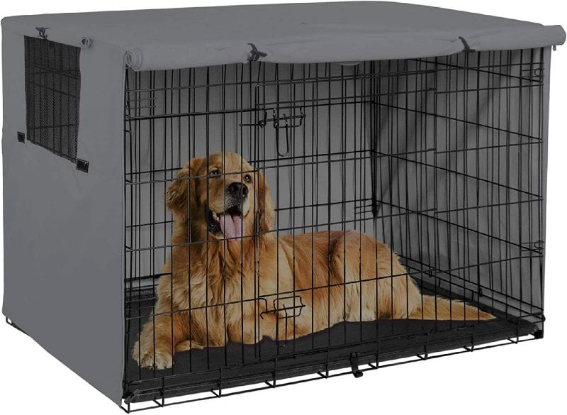 Photo 1 of Explore Land 30 inches Dog Crate Cover Durable Polyester Pet Kennel Cover Universal Fit for Wire Dog Crate (Gray)

