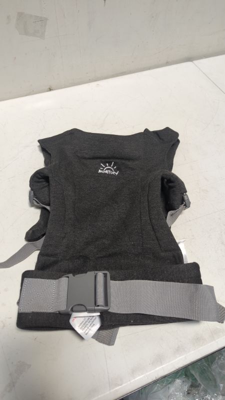 Photo 2 of Newborn Carrier, MOMTORY Baby Carrier(7-25lbs), Cozy Baby Wrap Carrier, with Hook&Loop for Easily Adjustable, Soft Fabric, Deep Grey

