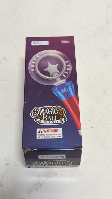 Photo 2 of ArtCreativity Light Up Magic Ball Toy Wand for Kids - Flashing LED Wand for Boys and Girls - Thrilling Spinning Light Show - Batteries Included - Fun Gift or Birthday Party Favor - Classroom Prizes