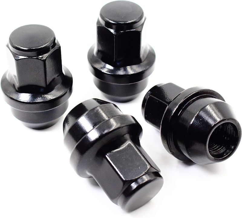 Photo 1 of Set of 20 Veritek 14x1.5mm Black OE Factory Style 1.60 Inch 41mm Length 21mm Hex Duplex Large Acorn Seat Replacement Lug Nuts for Tesla Factory Wheels
