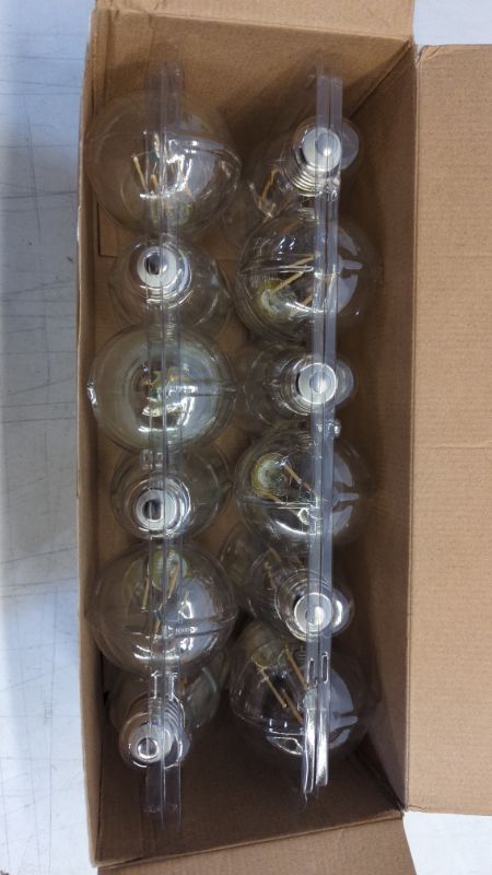 Photo 1 of Ascher 12-Pack Vintage LED Edison Light Bulb 60W Equivalent, Decorative Antique Filament Light Bulbs with 80+ CRI, Warm White 2700K, 700 Lumens, E26 Base, Non-Dimmable
