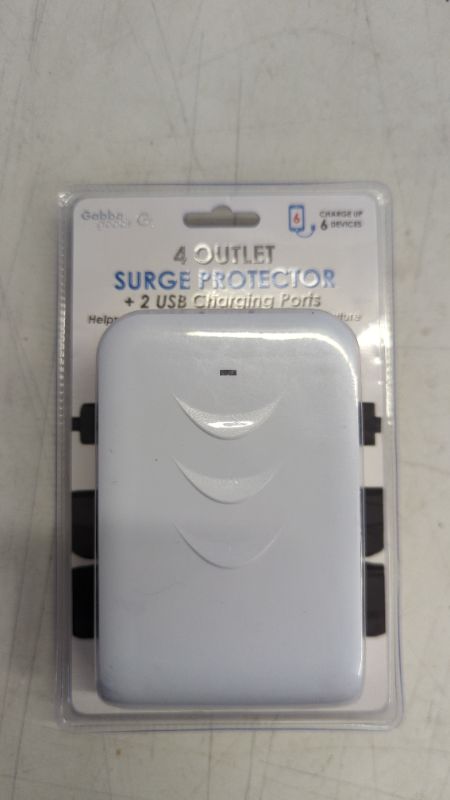 Photo 1 of 4-Outlet Surge Protector With 2 USB Charging Port LED Wall Tap AC Power Plug
