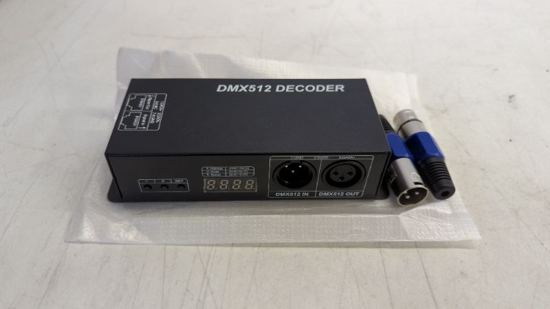 Photo 2 of AMKI DMX 512 LED Decoder Controller for RGB Tape Strip Light Dimmer Driver (4 Channel with Display)