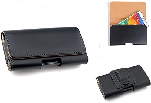 Photo 1 of Large Size Mobile Phone Case(155 * 75 * 12MM) for Moto E3/Samsung S8/Sony Experia X/iPhone 7 Plus, HIQUE (PU) Leather Belt Clip and Loop Pouch Case Flip Cover Holster with Magnetic Button
