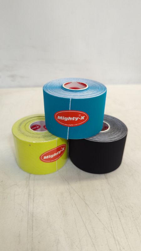 Photo 2 of Waterproof Kinesiology Tape - [3 Rolls] - Kinetic Tape - Joints Support & Muscle Pain Relief - 16.4 ft Uncut Knee Tape + 50 Videos - Muscle Tape
