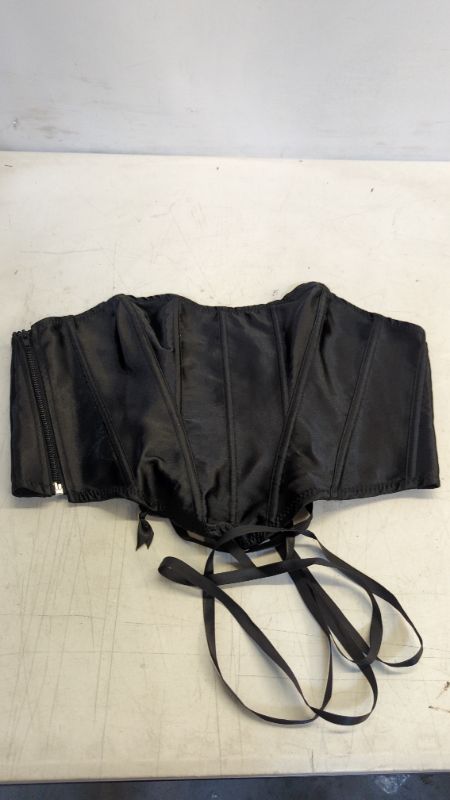 Photo 1 of Black satin corset Size XL