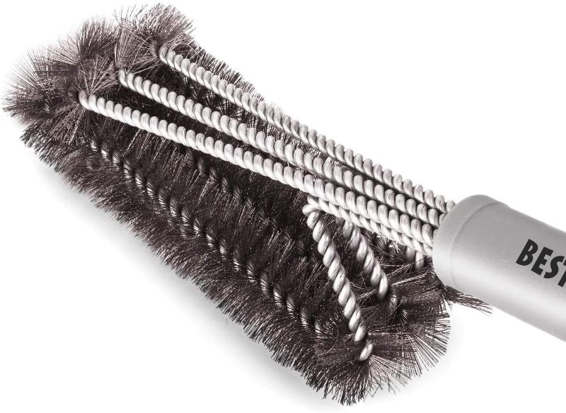 Photo 1 of BEST BBQ Grill Brush Stainless Steel 18" Barbecue Cleaning Brush w/Wire Bristles & Soft Comfortable Handle - Perfect Cleaner & Scraper for Grill Cooking Grates
