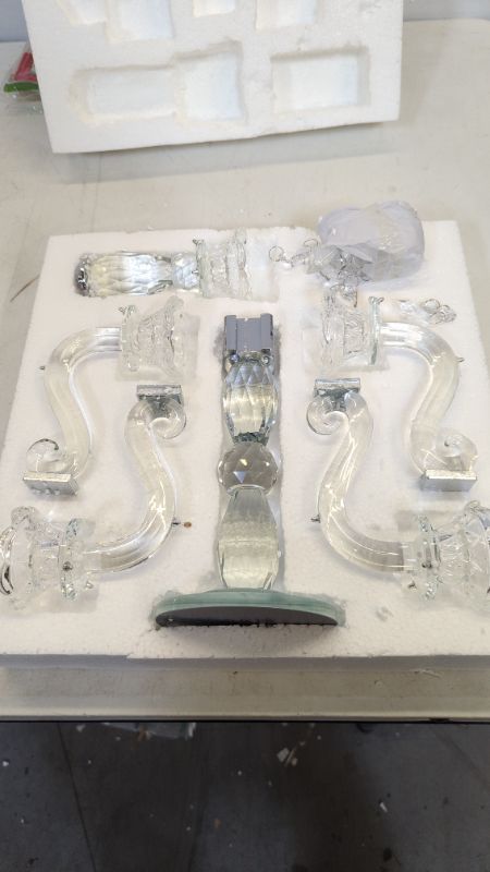 Photo 2 of allgala 5-Arm Crystal Candelabra Taper Candlestick Candle Holder 5 Arm