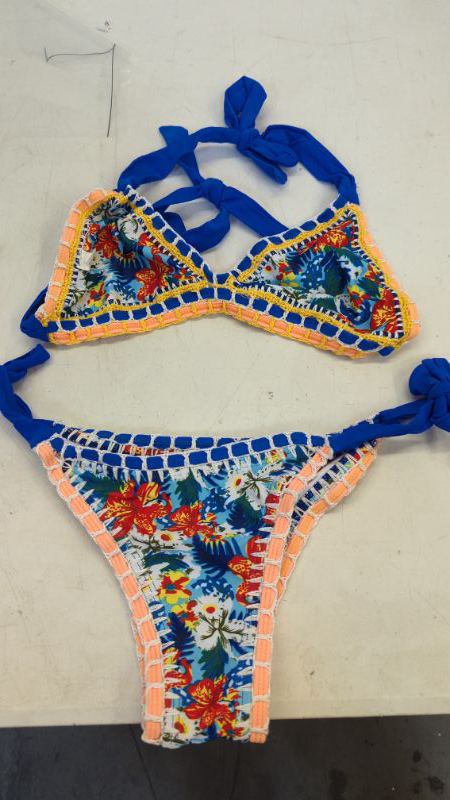 Photo 2 of Sherry007 Women's Sexy Halter Strap Triangle Brazilian Thong Bikini Set Swimsuits Size L