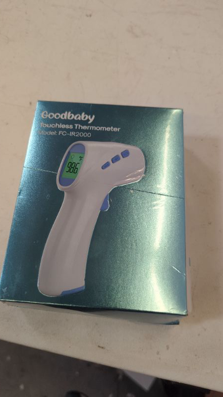 Photo 2 of Touchless Thermometer for Adults, Digital Infrared Thermometer Gun with Fever Alarm, Forehead and Object 2 in 1 Mode, Fast Accurate Results (White)