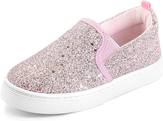 Photo 1 of K KomForme Toddler Sneakers for Girls Boys Slip On Canvas Walking Shoes
