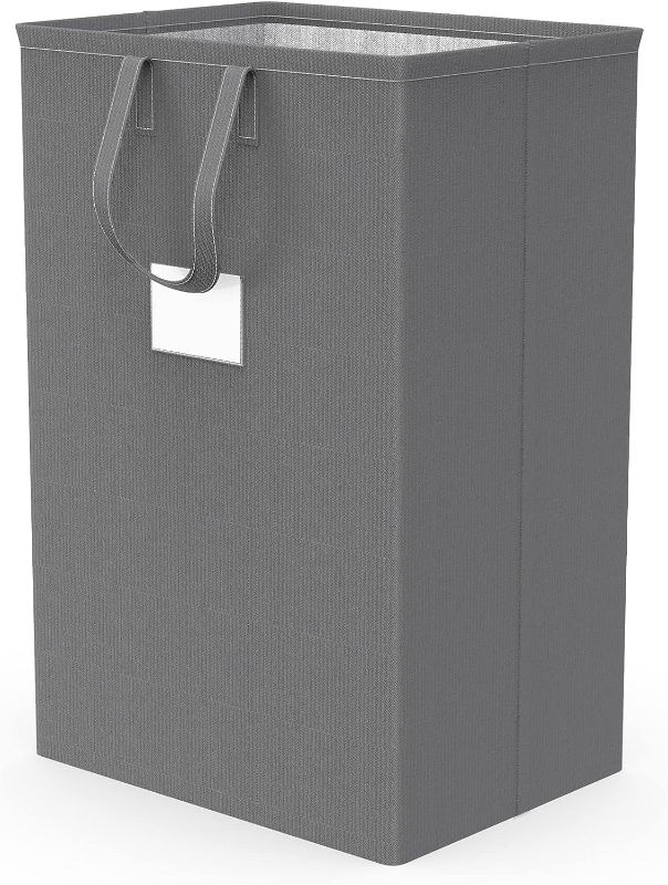 Photo 1 of 75L Large Laundry Hamper with Handles, Dirty Clothes Hamper for Bedroom Waterproof, Freestanding Tall Laundry Basket Waterproof, Hamper for Bedroom, Bathroom, Dorm, Toys Storage(Grey?
