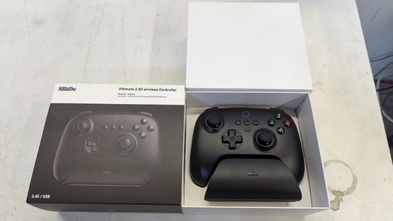 Photo 2 of 8BitDo Ultimate 2.4g Wireless Controller With Charging Dock, 2.4g Controller For Windows, Android, Steam Deck & Raspberry Pi (Black)