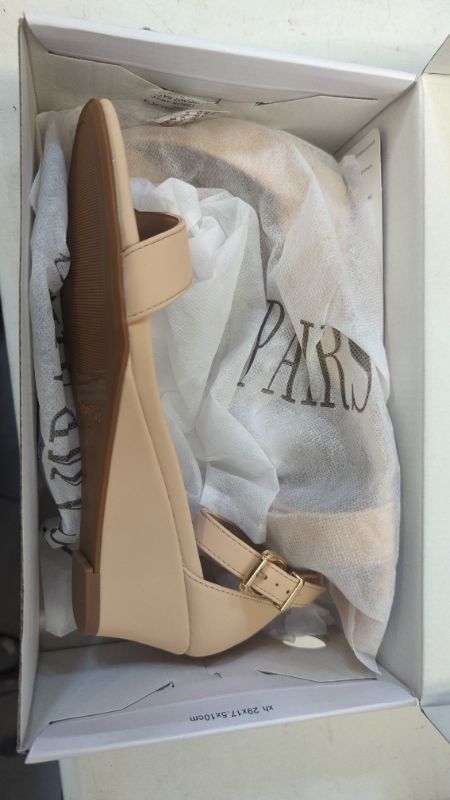Photo 1 of DREAM PAIRS Women's Ingrid Ankle Strap Low Wedge Sandal 9.5 Nude Nubuck