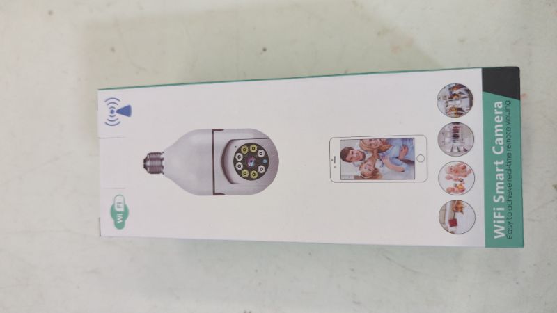 Photo 2 of Wireless WiFi Light Socket Bulb Security Camera 360 Degree PTZ Home Camera 1080p Floodlight Night Vision Motion Detection 64GB Micro SD Card Included Support 2.4Ghz and 5Ghz