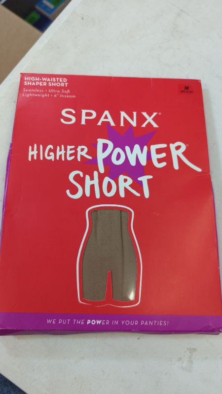 Photo 2 of Spanx Higher Power Shorts - High-Rise Waist Shapewear, Tummy Control, Breathable Medium Cafe Au Lait