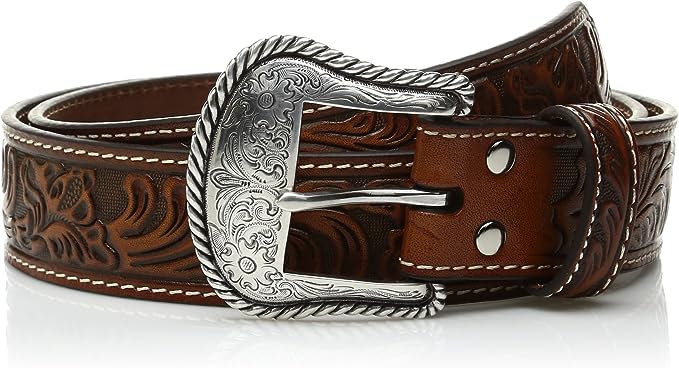 Photo 1 of Nocona Men's Floral-Embossed Western Belt Size 40