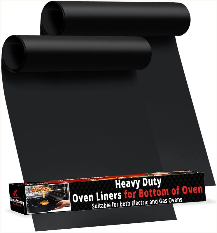 Photo 1 of Thick Heavy Duty Oven Liners for Bottom of Oven | 2 Pack Non Stick Oven Liners for Bottom of Electric Oven | Reusable Oven Mat Kitchen Accessories | Oven Liner for Electric Gas Grill BPA and PFOA Free
