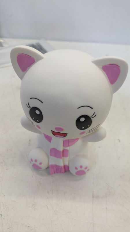 Photo 2 of H&W Kitten Money Bank (Pink), Shatterproof Cat Piggy Bank, First Coin Bank, Best Christmas Birthday for Kids Boys Girls Home Decoration (WK19-D3)
