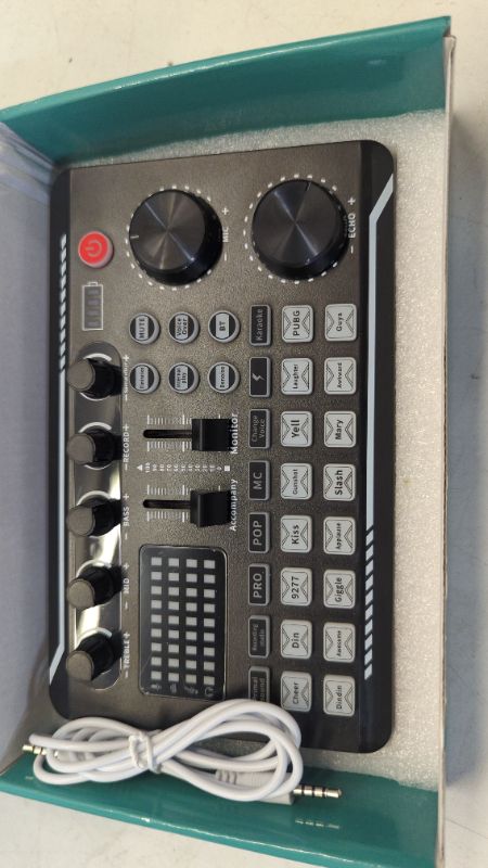 Photo 2 of Professional Audio Mixer, SINWE Live Sound Card and Audio Interface with DJ Mixer Effects and Voice Changer,Podcast Production Studio Equipment, Prefect for Streaming/Podcasting/Gaming
