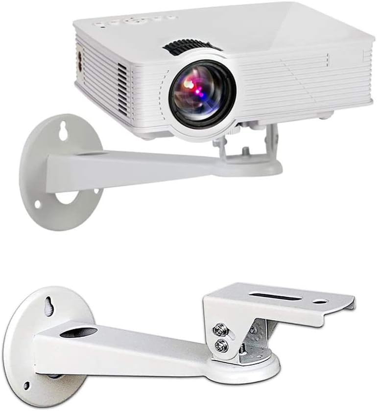 Photo 1 of Drsn Mini Projector Wall Mount/Projector Hanger/CCTV Security Camera Housing Mounting Bracket(White) - for CCTV/Camera/Projector/Webcam - with Load 11 lbs Length 7.8 inch - Rotation 360° (White)