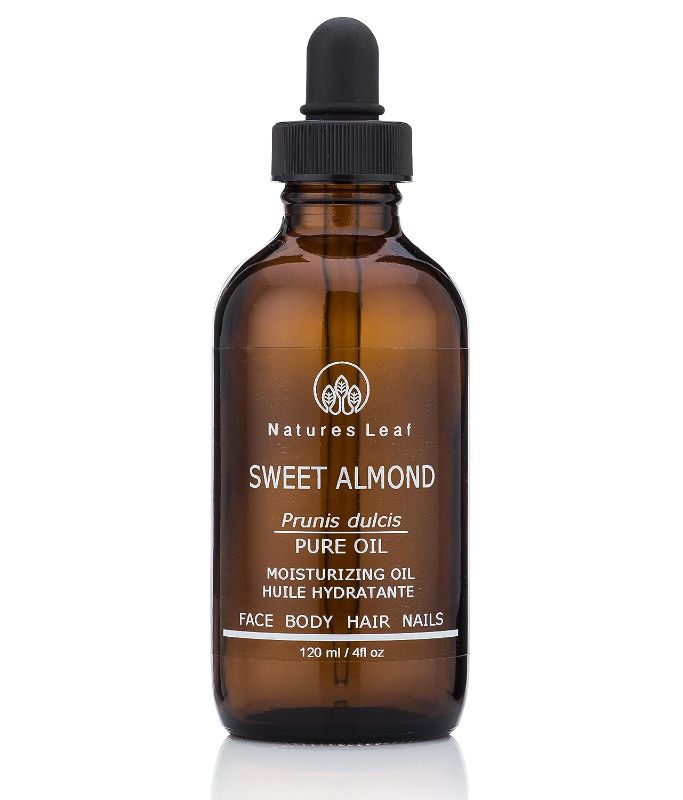 Photo 1 of Natures Leaf Sweet Almond Oil, USDA Certified Organic, 100% Pure, Cold Pressed, Dry Itchy Skin, Fine Lines & Wrinkles, Crows Feet, Split Ends, Frizzy's, Scars, Stretch Marks, Skin Cleanser 4 fl oz
