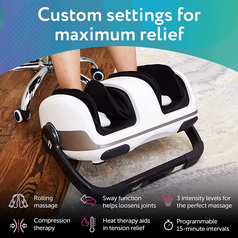 Photo 2 of Cloud Massage Shiatsu Foot Massager Machine - Increases Blood Flow Circulation, Deep Kneading, with Heat Therapy - Deep Tissue, Plantar Fasciitis, Diabetics, Neuropathy (Without Remote)
