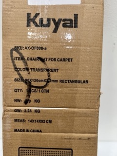 Photo 5 of Kuyal Office Chair Mat for Carpets,Transparent Thick and Sturdy Highly Premium Quality Floor Mats for Low and No Pile Carpeted Floors, with Studs (36" X 48" Rectangle)